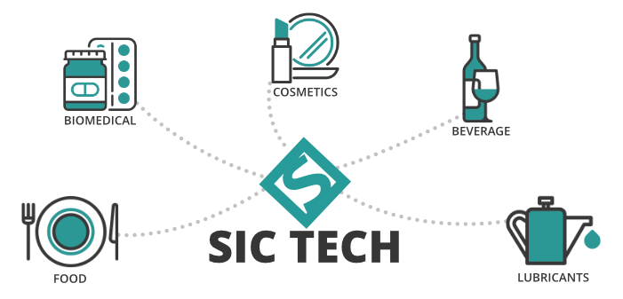 SIC works in food, biomedical, cosmetic and chemical industry